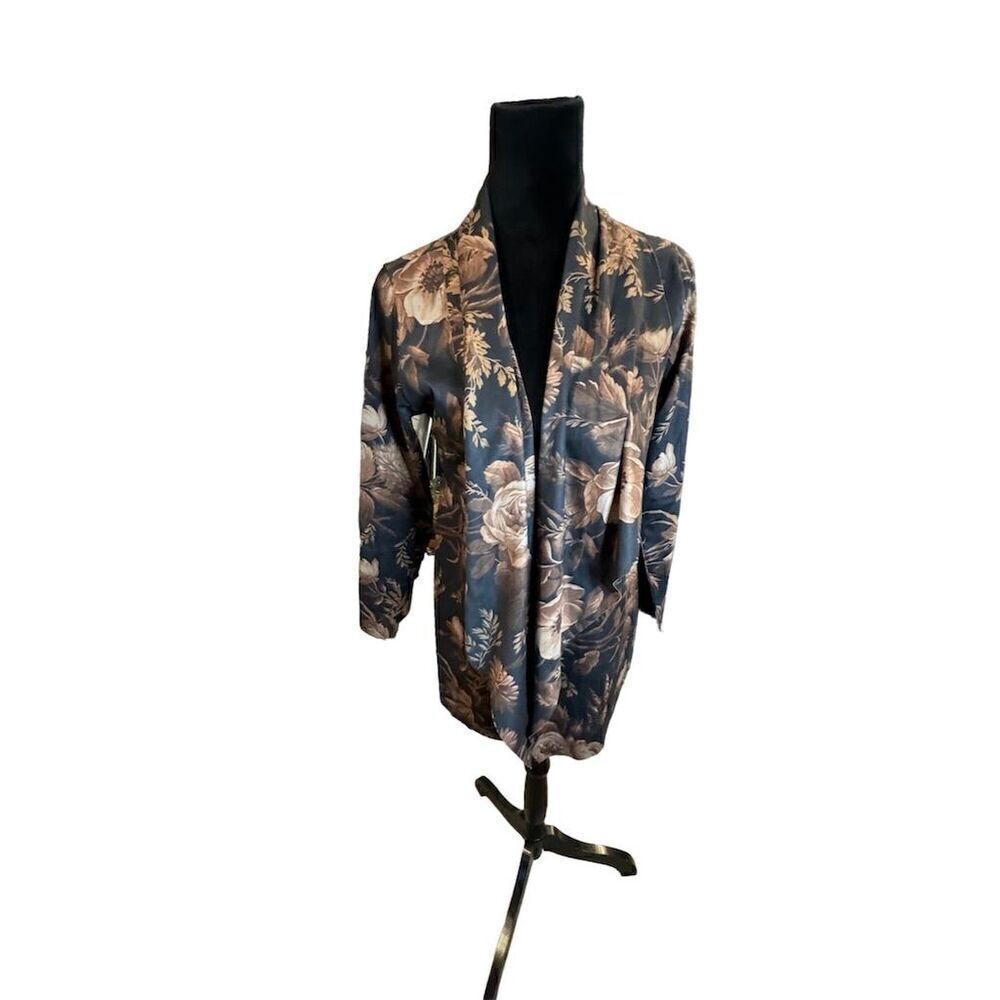 Soft Surroundings Women's Floral Faux Suede Jacket Size M Petites NWT